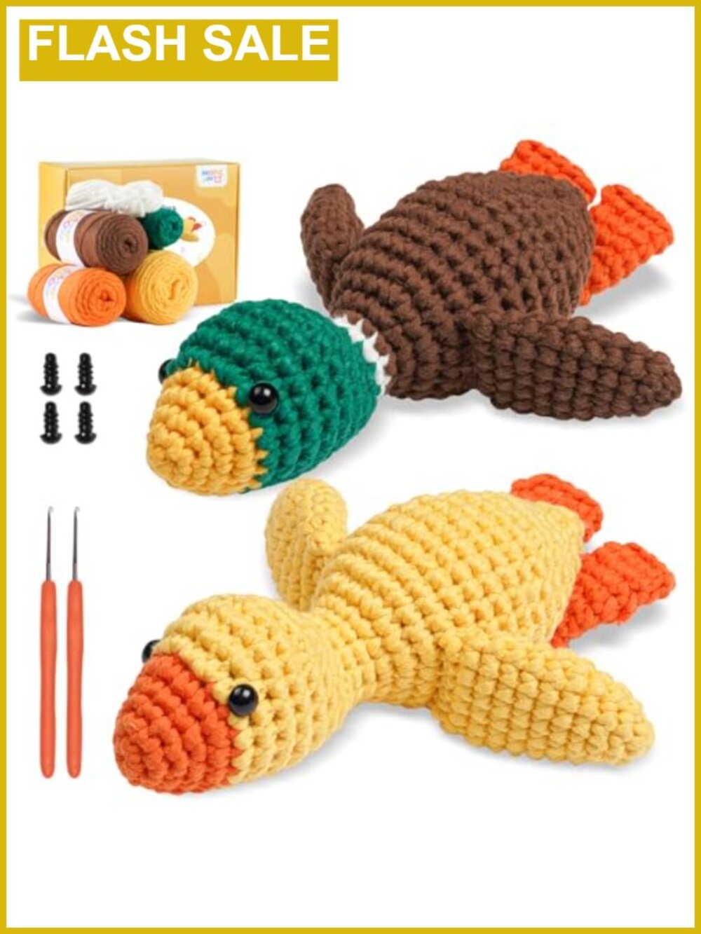 Crochet Kit for Beginners Learn to Crochet Yarn Hook Tutorials Gift